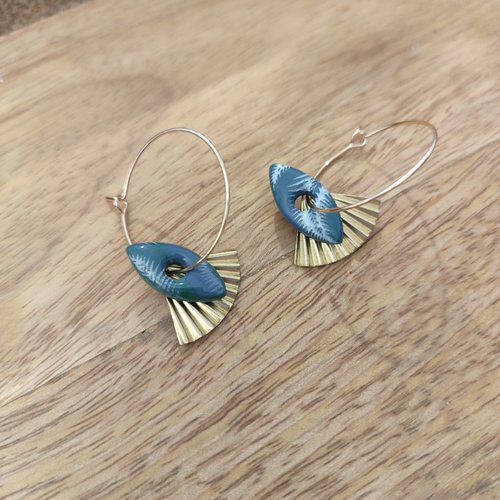 Boucles d'oreilles mona  "la vie avec des couleurs"