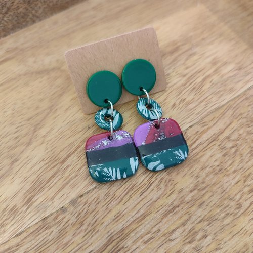 Boucles d'oreilles meghan "la vie avec des couleurs"