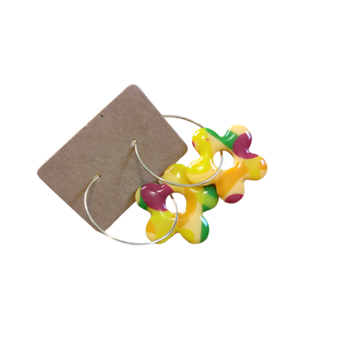 Épuisées - boucles d'oreilles carlotta "la vie avec des couleurs"