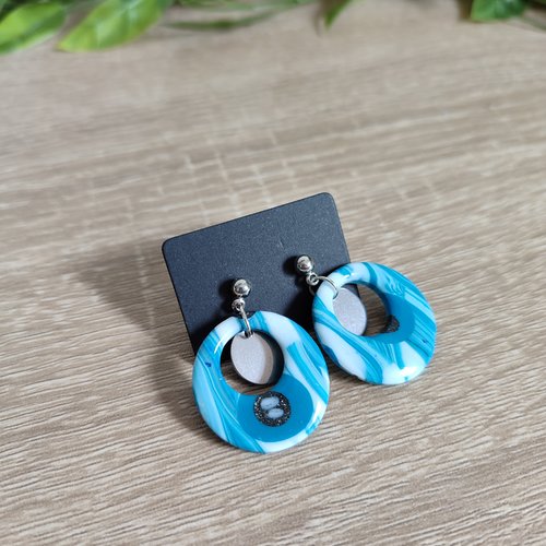 Boucles d'oreilles julienne "la vie avec des couleurs"