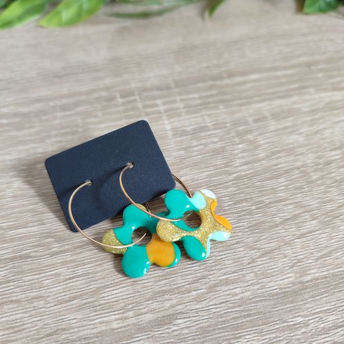 Boucles d'oreilles assia "la vie avec des couleurs"