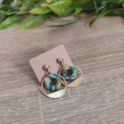 Boucles d'oreilles yasmine "la vie avec des couleurs"