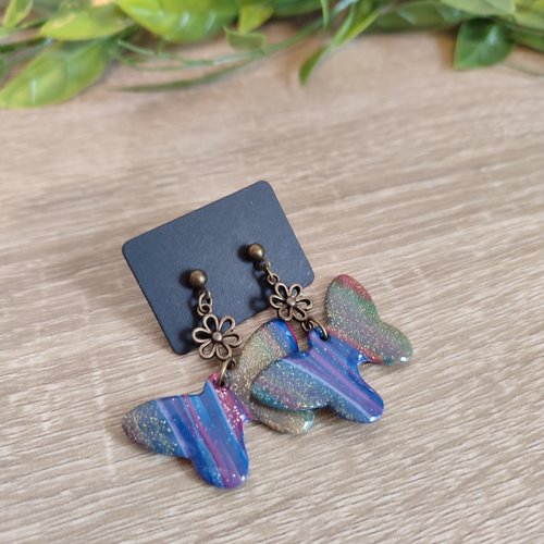 Boucles d'oreilles imany "la vie avec des couleurs"
