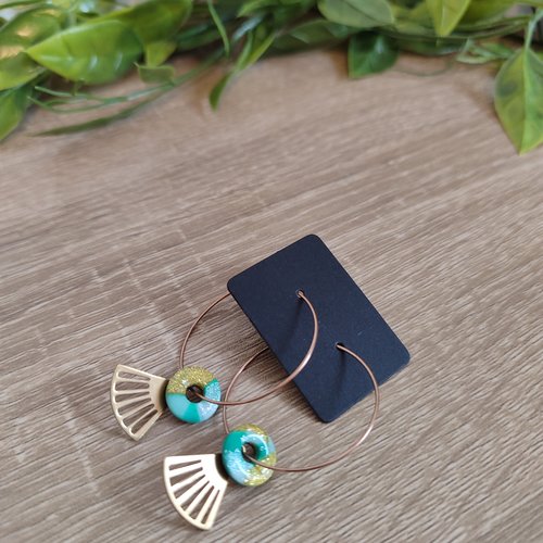Boucles d'oreilles gloria "la vie avec des couleurs"