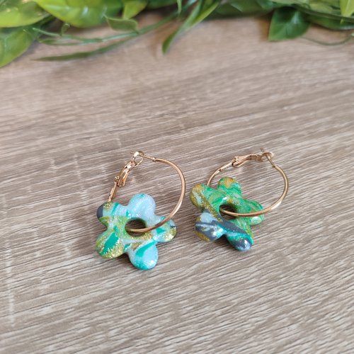 Épuisées - boucles d'oreilles dorotea "la vie avec des couleurs"