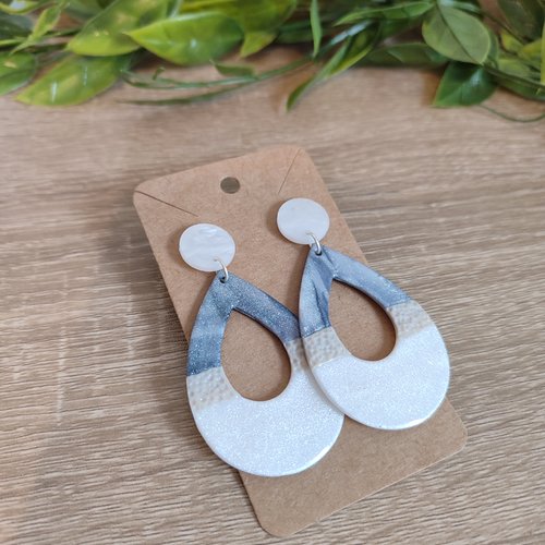 Boucles d'oreilles colombe "la vie avec des couleurs"