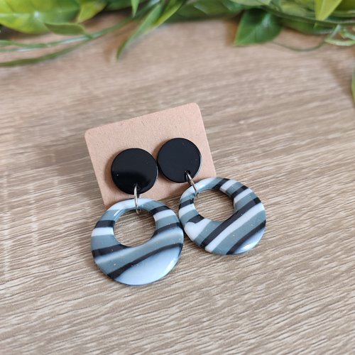 Boucles d'oreilles daphné "la vie avec des couleurs"