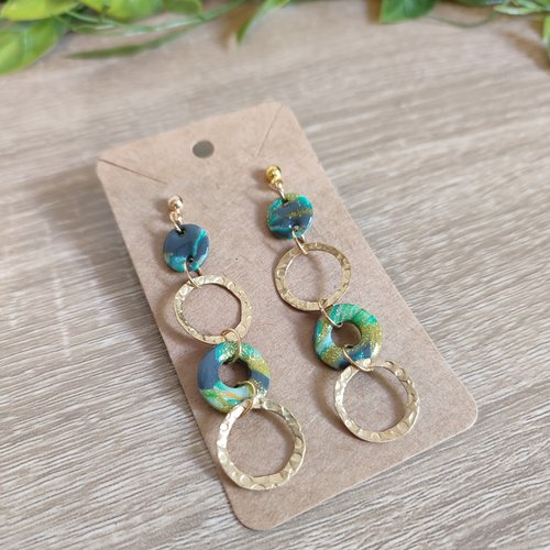 Boucles d'oreilles houda "la vie avec des couleurs"