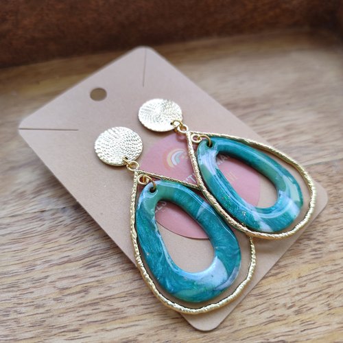 Épuisées - boucles d'oreilles marième "la vie avec des couleurs"