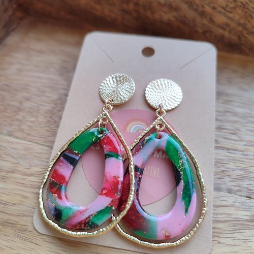 Épuisées - boucles d'oreilles janaé "la vie avec des couleurs"