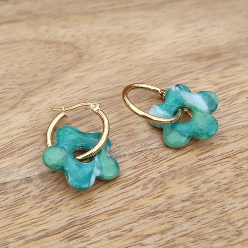 Boucles d'oreilles anisha "la vie avec des couleurs"
