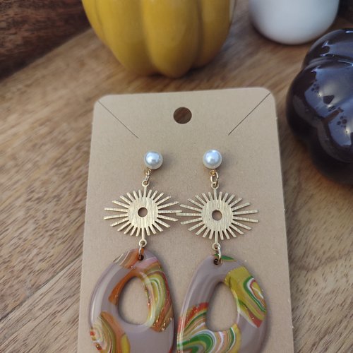 Boucles d'oreilles manava "la vie avec des couleurs"