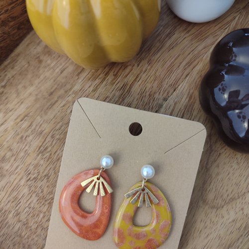 Boucles d'oreilles sakura "la vie avec des couleurs"