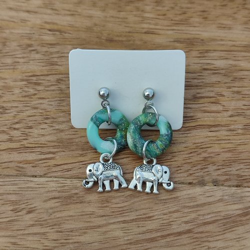 Boucles d'oreilles éphémères 2 "la vie avec des couleurs"