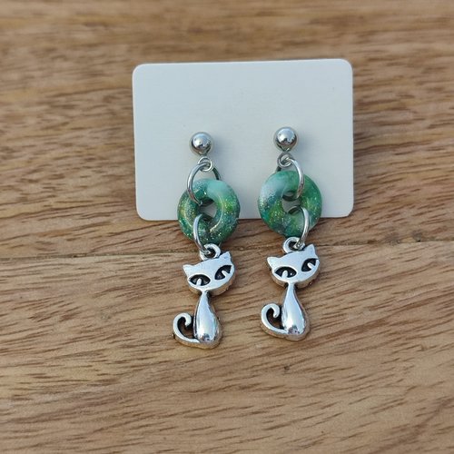Boucles d'oreilles éphémères 6 "la vie avec des couleurs"
