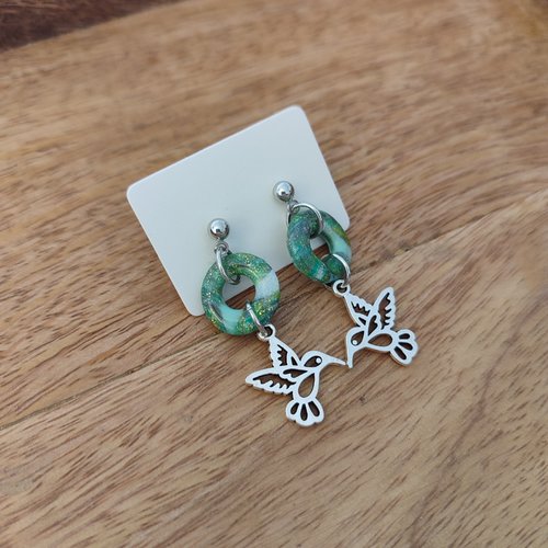 Épuisées - boucles d'oreilles éphémères 8 "la vie avec des couleurs"