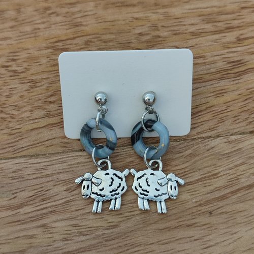 Boucles d'oreilles éphémères 9 "la vie avec des couleurs"