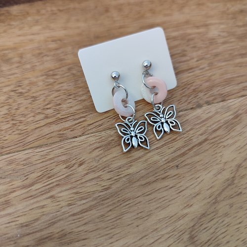 Boucles d'oreilles éphémères 14 "la vie avec des couleurs"