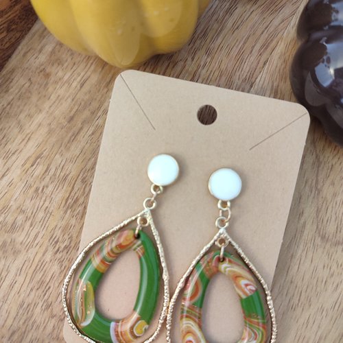 Boucles d'oreilles mio "la vie avec des couleurs"