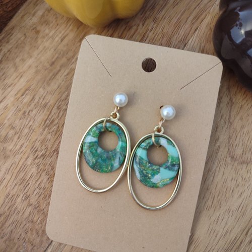 Boucles d'oreilles solveig "la vie avec des couleurs"