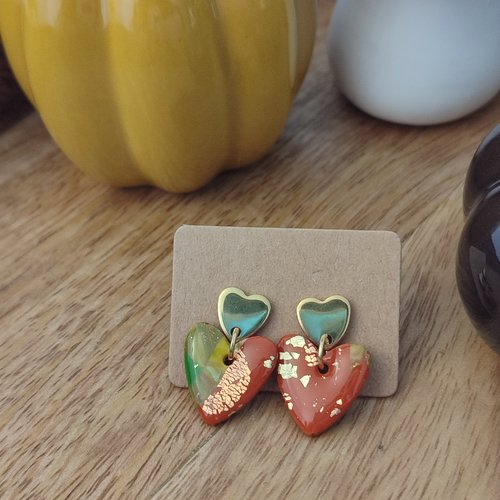 Boucles d'oreilles aïda "la vie avec des couleurs"