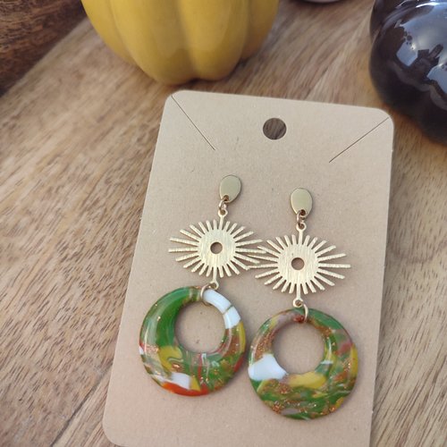Boucles d'oreilles aleyna "la vie avec des couleurs"