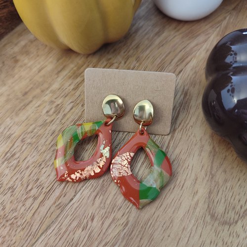 Boucles d'oreilles tallulha "la vie avec des couleurs"