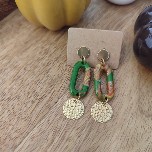 Boucles d'oreilles donna "la vie avec des couleurs"