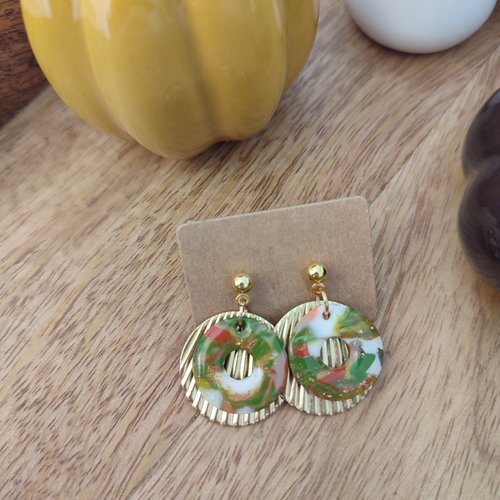 Boucles d'oreilles linda "la vie avec des couleurs"