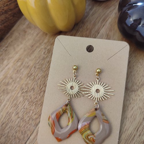 Boucles d'oreilles amalyane "la vie avec des couleurs"