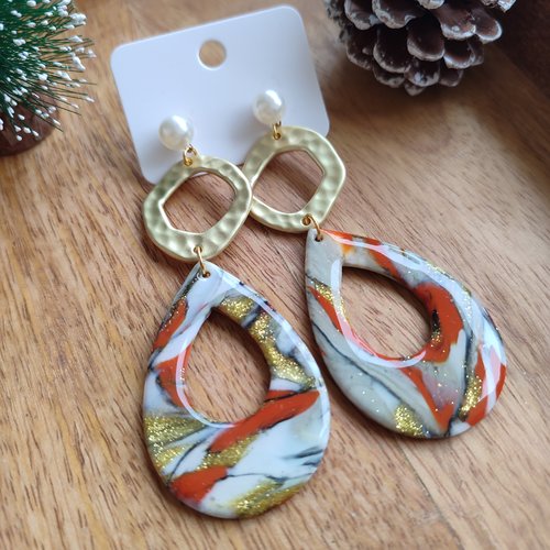 Épuisées - boucles d'oreilles moïra "la vie avec des couleurs"