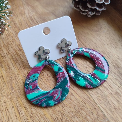 Boucles d'oreilles miriana "la vie avec des couleurs"