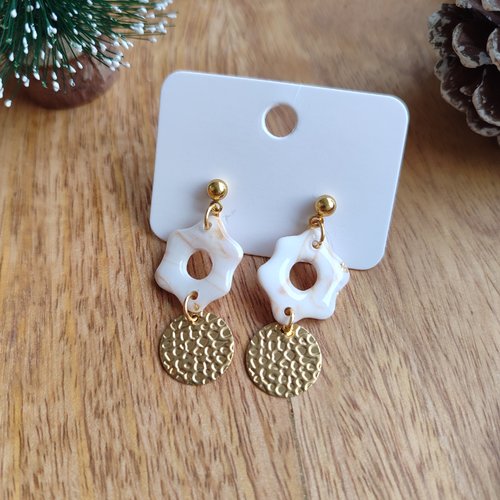 Boucles d'oreilles alhambra "la vie avec des couleurs"