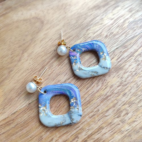 Boucles d'oreilles janet "la vie avec des couleurs"