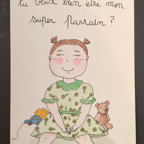 Carte annonce grossesse parrain du bébé