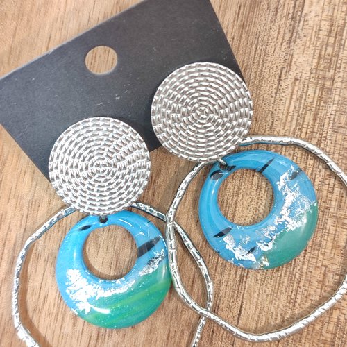 Boucles d'oreilles normandie "la vie avec des couleurs"