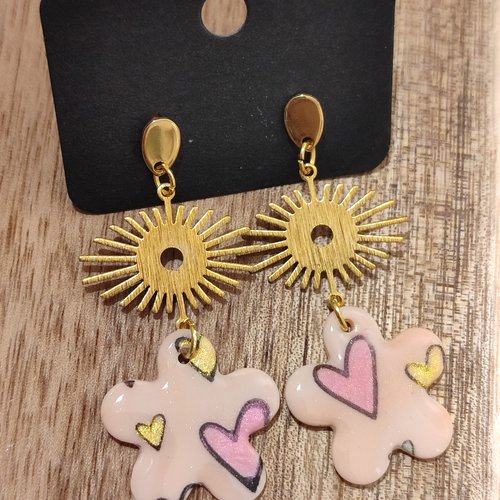 Boucles d'oreilles sinaï "la vie avec des couleurs"