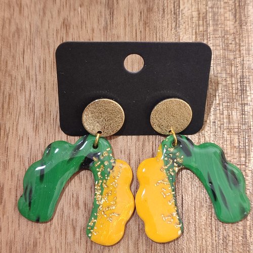 Boucles d'oreilles marylène "la vie avec des couleurs"
