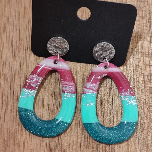 Boucles d'oreilles flavia "la vie avec des couleurs"