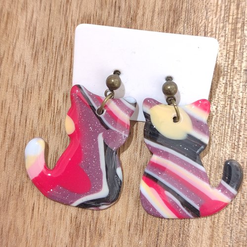 Boucles d'oreilles melania "la vie avec des couleurs"