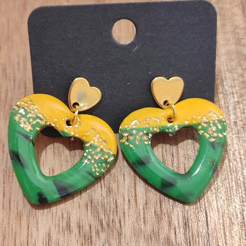 Boucles d'oreilles mercedes "la vie avec des couleurs"