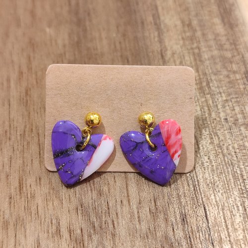 Boucles d'oreilles pietra "la vie avec des couleurs"