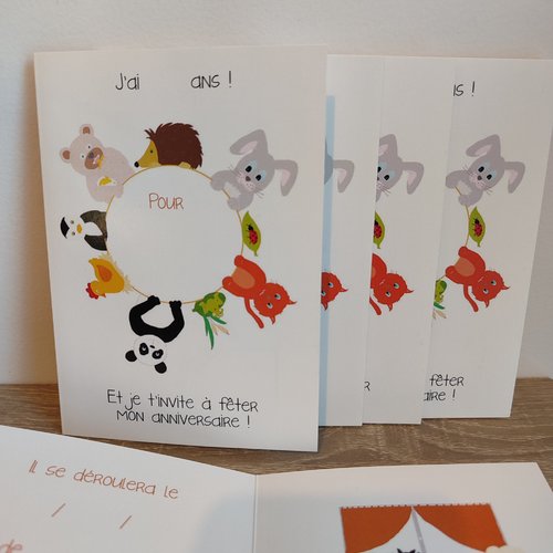 Carton d'invitation anniversaire enfant