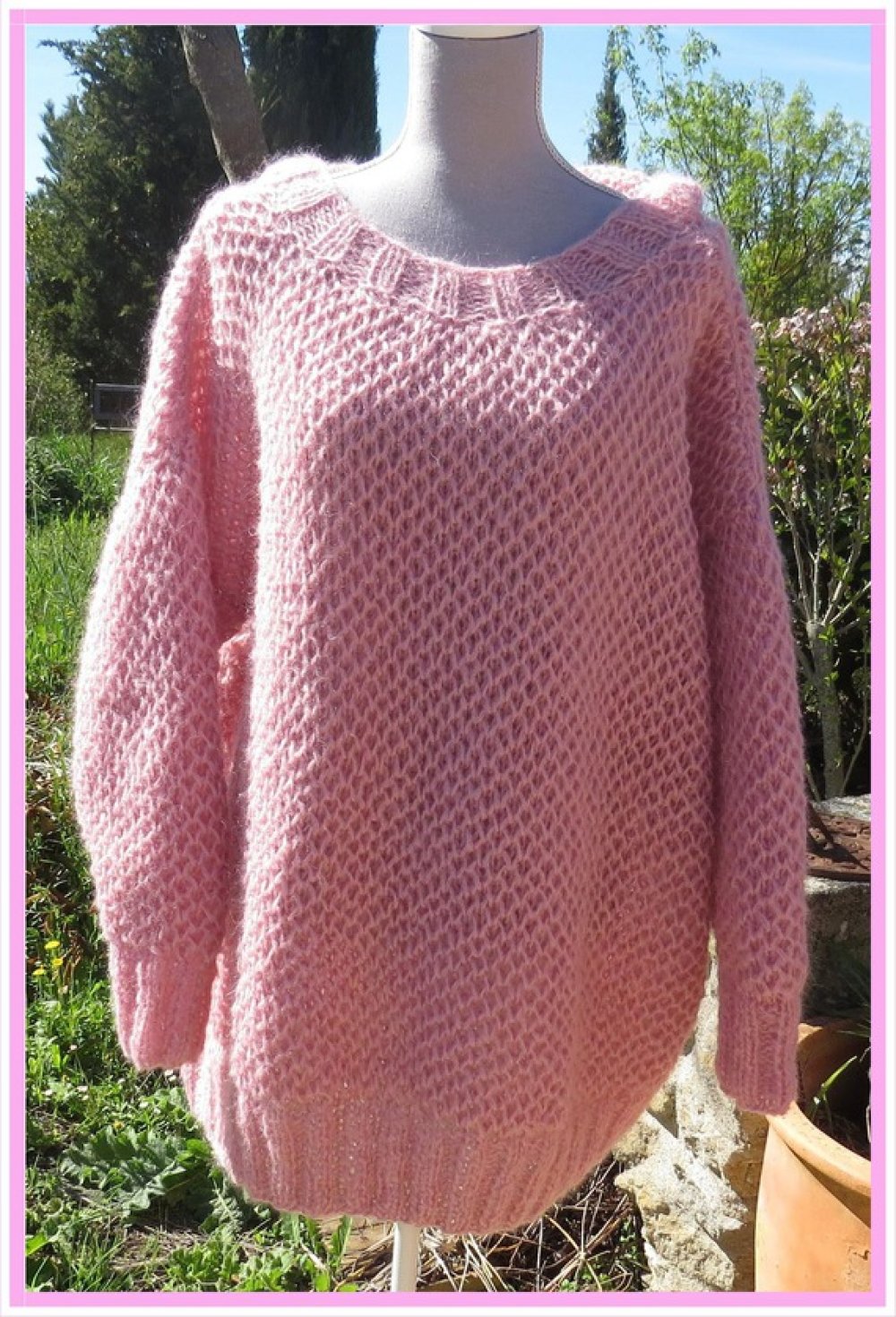 Couverture en tricot Nid d'abeille - Désert rose - Mushie