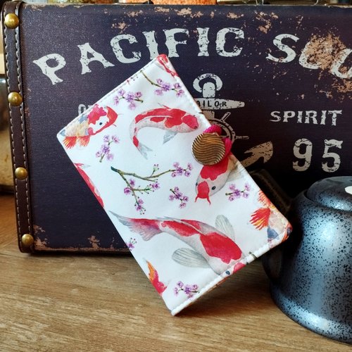 Pochette à thés - motifs carpes koï