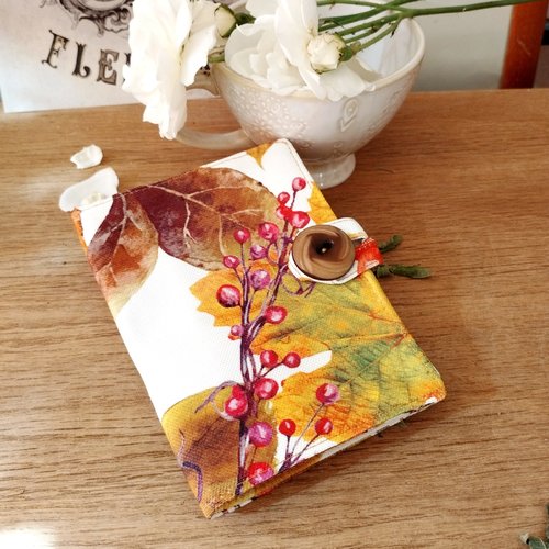 Pochette à thés - motifs baies rouges