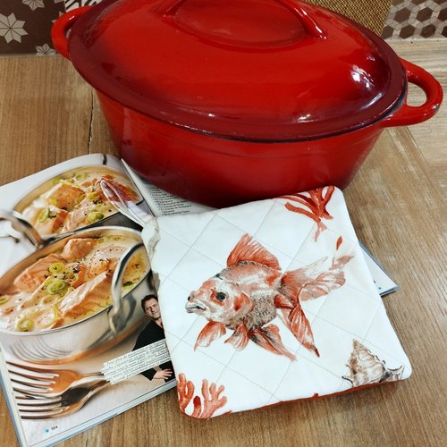 Manique de cuisine matelassée en coton