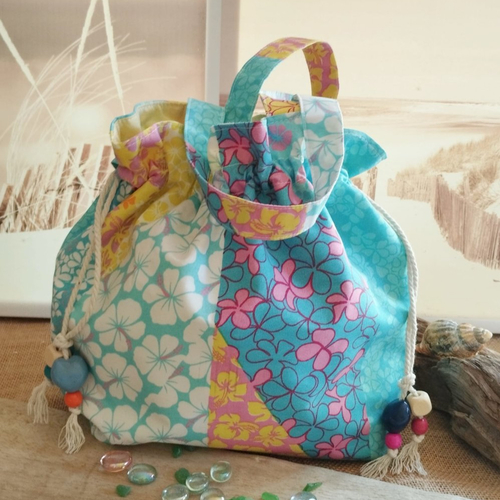 Sac fourre-tout  - motifs frangipanier