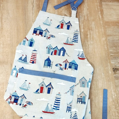 Tablier de cuisine - motifs bord de mer