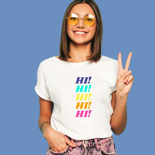 T-shirt "hi hi hi hi hi"